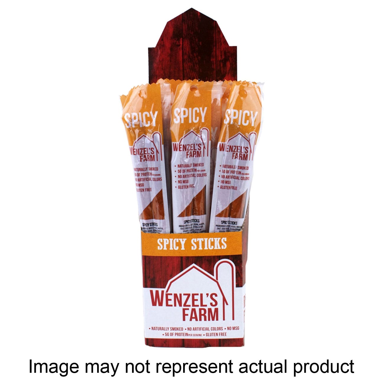 Wenzel's Farm Snacks, Stick, Spicy, 2 oz, Box