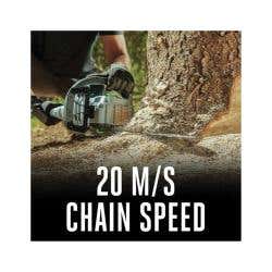 EGO Chainsaw, Battery Included, 2.5 Ah, 56 V, Lithium-Ion, 4 in Cutting Capacity, 16 in L Bar, 3/8 in Pitch