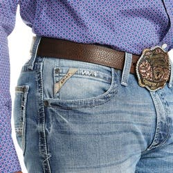 Ariat M2 Stirling Series Jeans, 38 in, 32 in L, Shasta, Bootcut, Relaxed, Stretchable