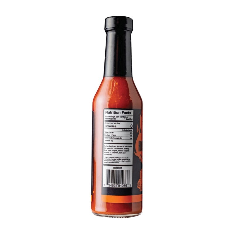 Traeger Original Hot Sauce, Spicy, Tangy Flavor, 9 oz Bottle