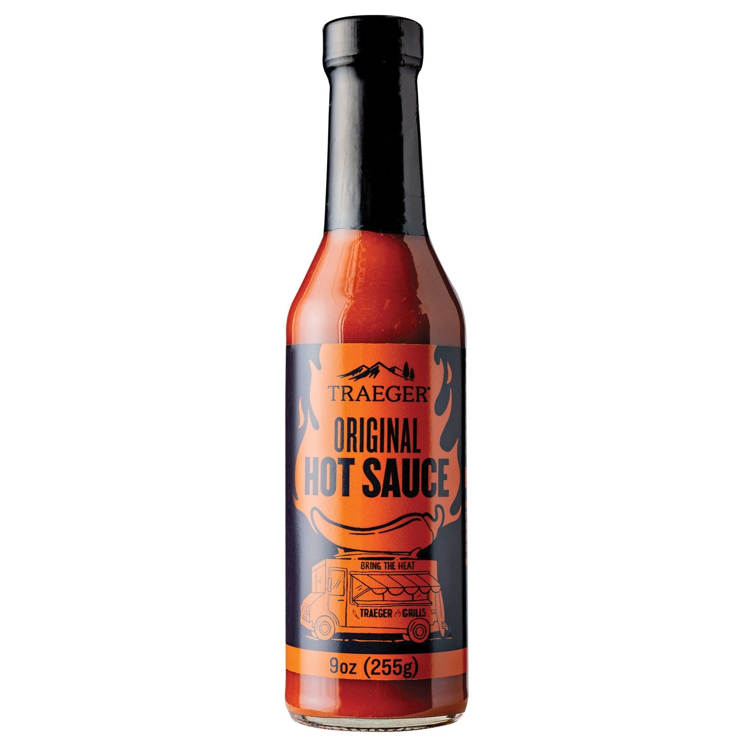Traeger Original Hot Sauce, Spicy, Tangy Flavor, 9 oz Bottle