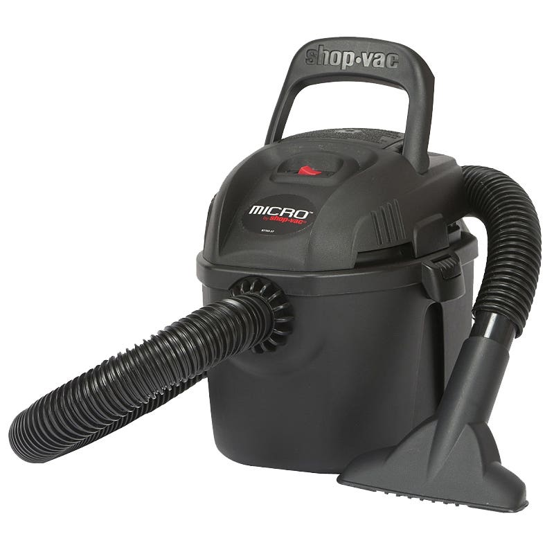 Shop-Vac 2021005 Portable Wet/Dry Vacuum, 1 gal, 50 cfm Air, Disposable, 1 hp, 120 VAC, Black