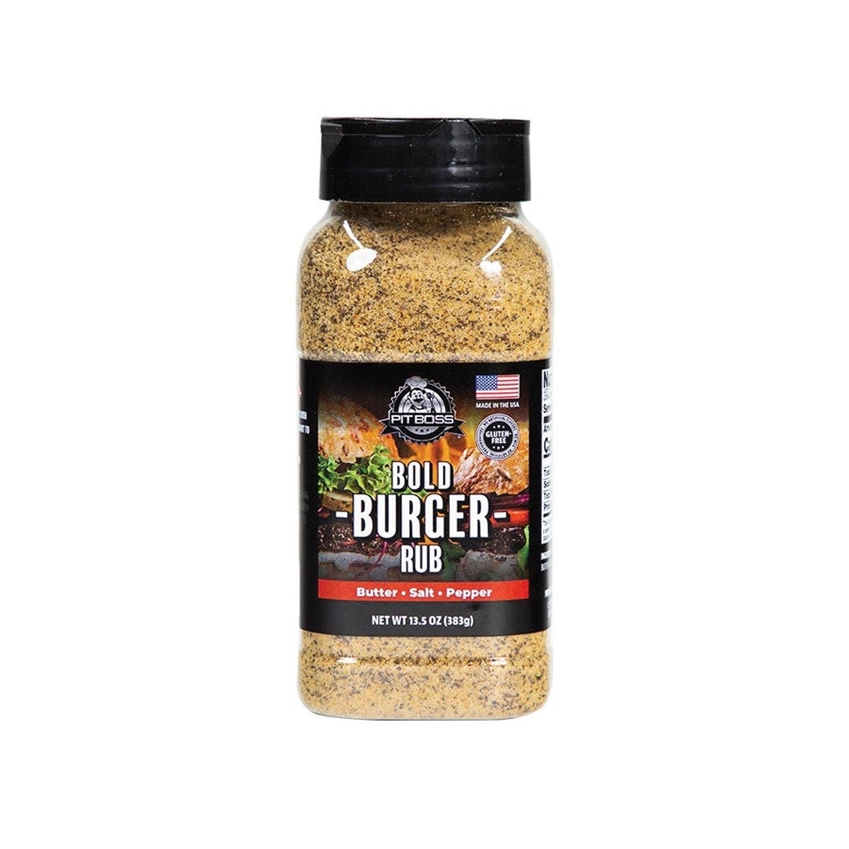 Pit Boss Bold Burger Rub, Butter, Pepper, Salt, 13.5 oz