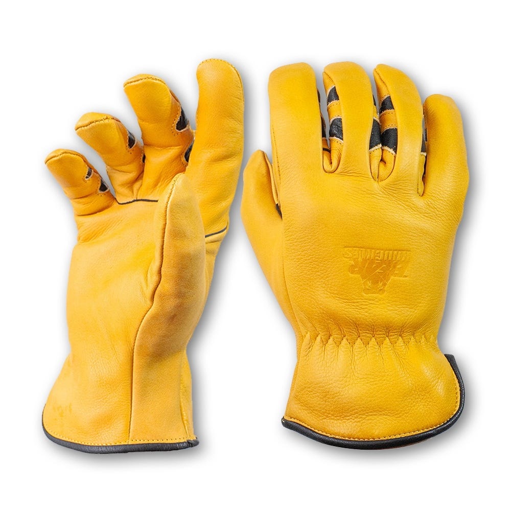 Bear Knuckles D373-S Driver Gloves, S, Wing Thumb, Shirred Elastic Cuff, Cowhide Leather, Lined
