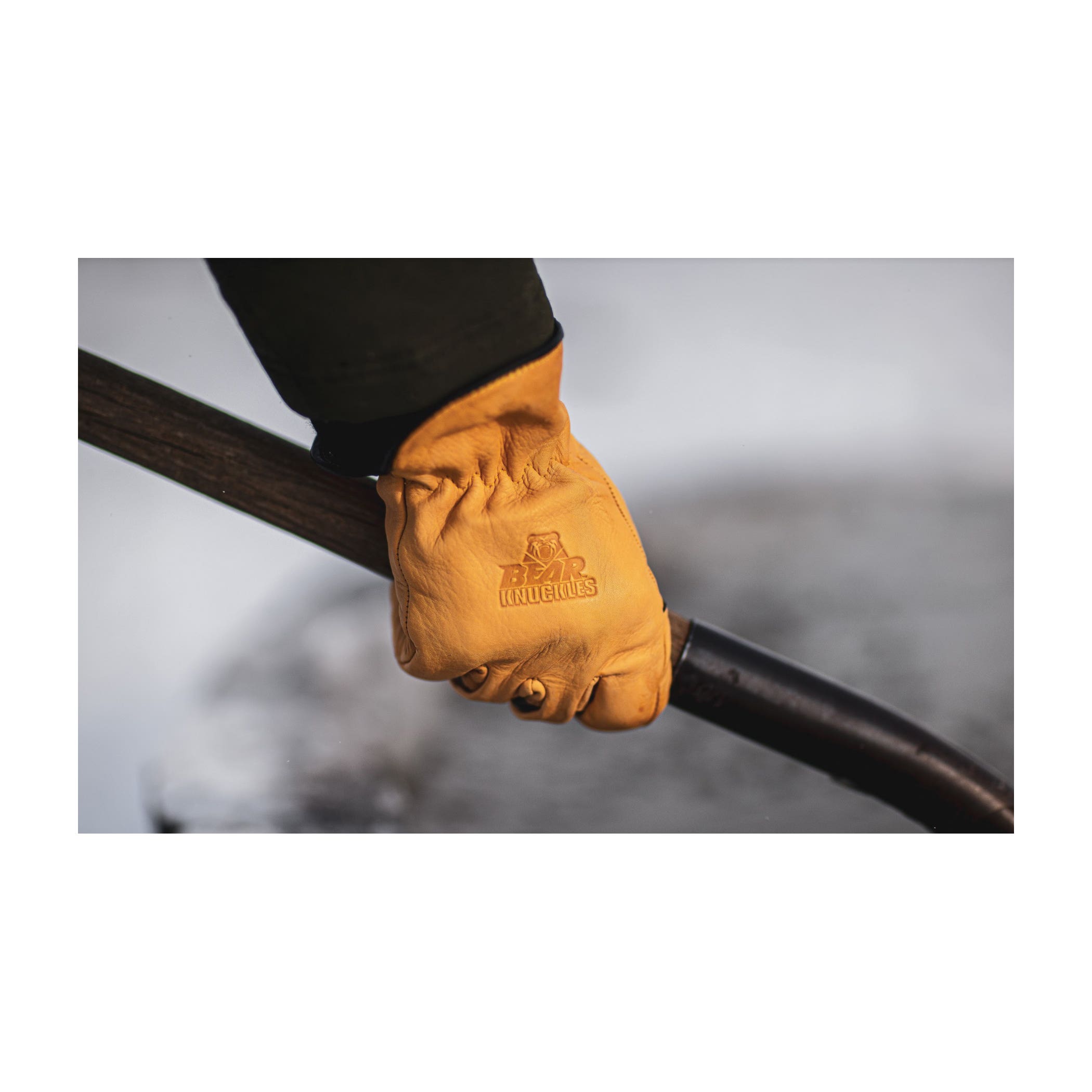 Bear Knuckles D373-XL Driver Gloves, XL, Wing Thumb, Shirred Elastic Cuff, Cowhide Leather, Lined
