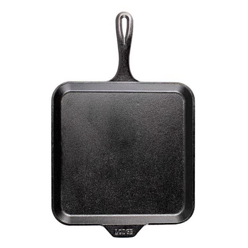 Lodge Griddle, Iron, Square, Teardrop Handle
