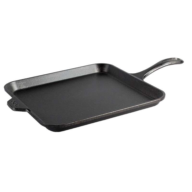 Lodge Griddle, Iron, Square, Teardrop Handle