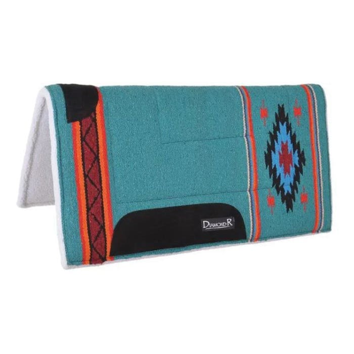 Reinsman DIAMOND R Series Pony Pad, Fleece/Microfiber/Navajo, Turquoise - 856270