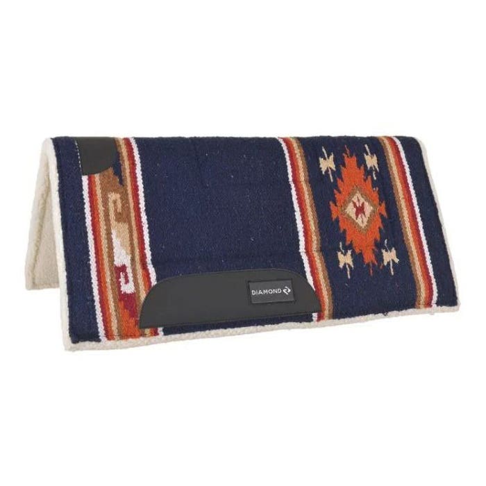 Reinsman DIAMOND R Series Pony Pad, Fleece/Microfiber/Navajo, Navy
