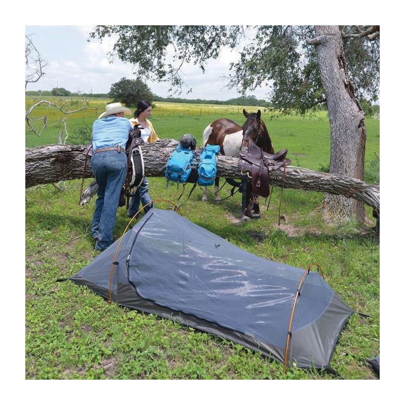 Tucker Bivy Tent, 90 in L, 40 in W, 1 Person, Forest Gray