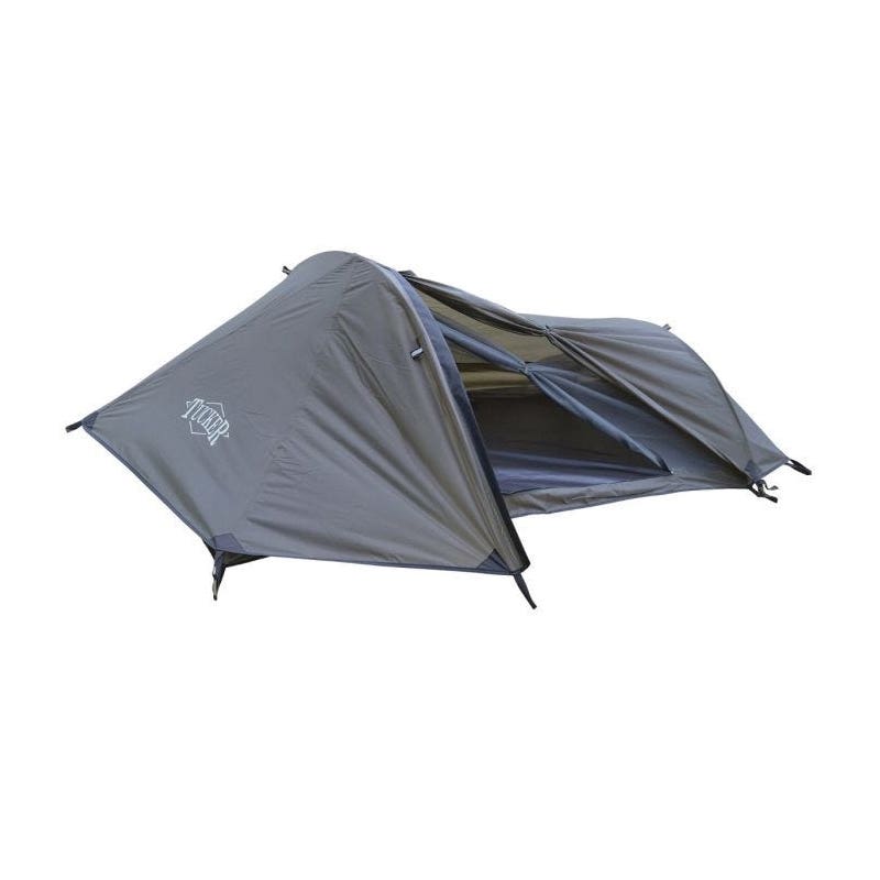 Tucker Bivy Tent, 90 in L, 40 in W, 1 Person, Forest Gray