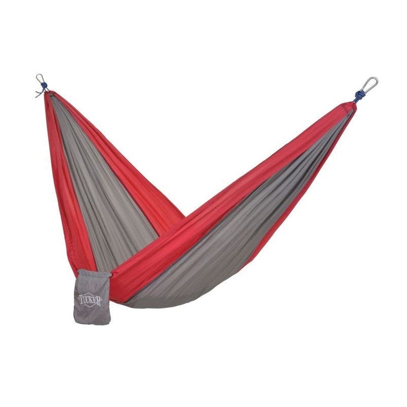 Reinsman Hammock, 250 lb, Carabiner End, Nylon/Steel, Burgundy/Gray