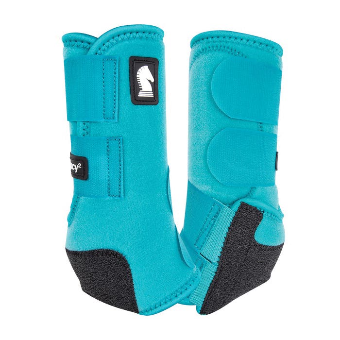 Classic Equine Legacy2 Series Front Boots, M, Neoprene, Aqua