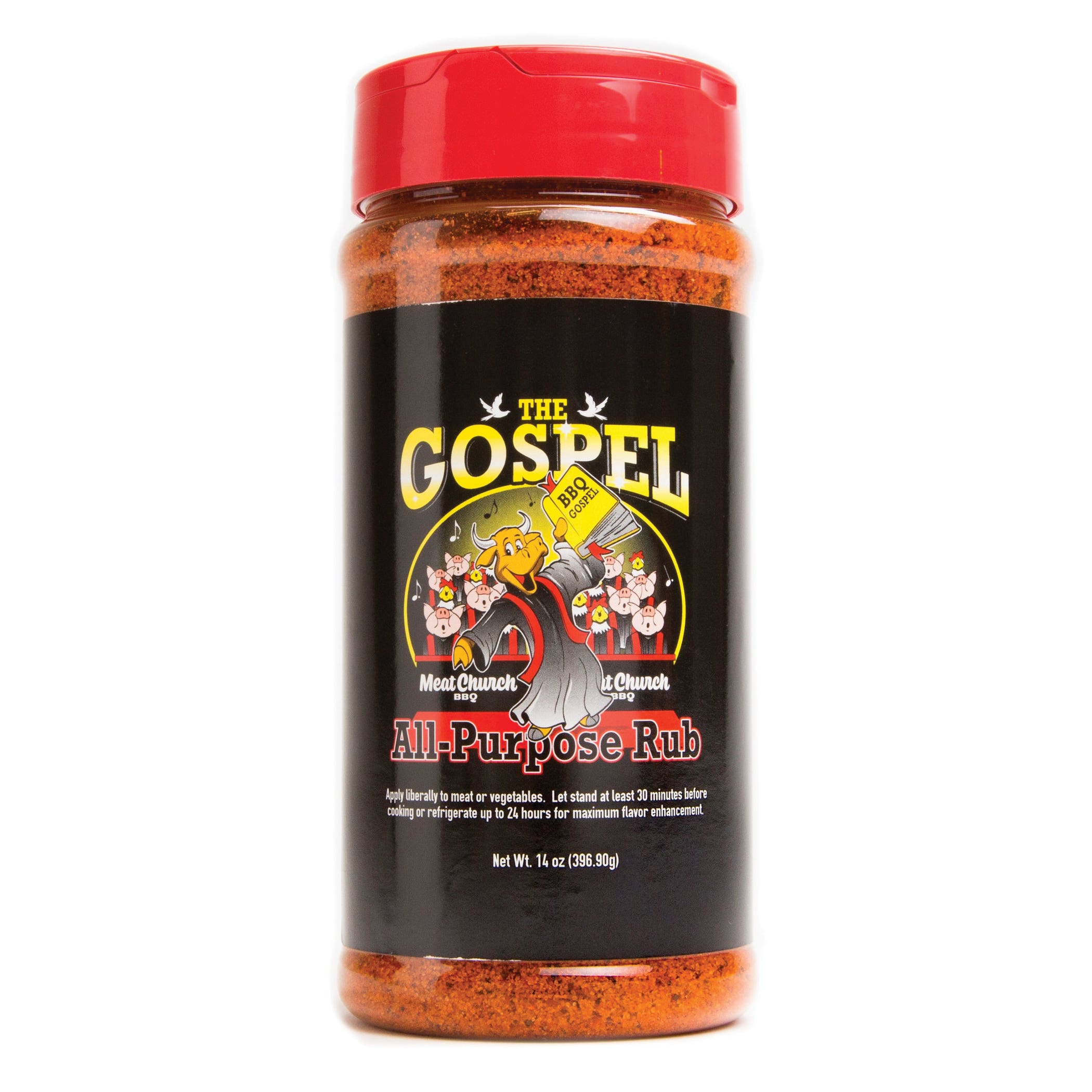 Meat Church BBQ All-Purpose BBQ Rub, The Gospel, 14 oz Bottle