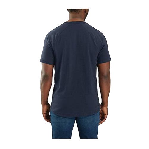 Carhartt T-Shirt, S, Regular, Cotton/Polyester, Malt, Tag Less Neck Collar, Short Sleeve, Relaxed Fit
