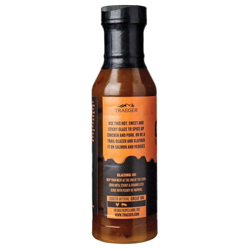 Traeger Barbeque Glaze, Mango Habanero Flavor, 12 oz Bottle
