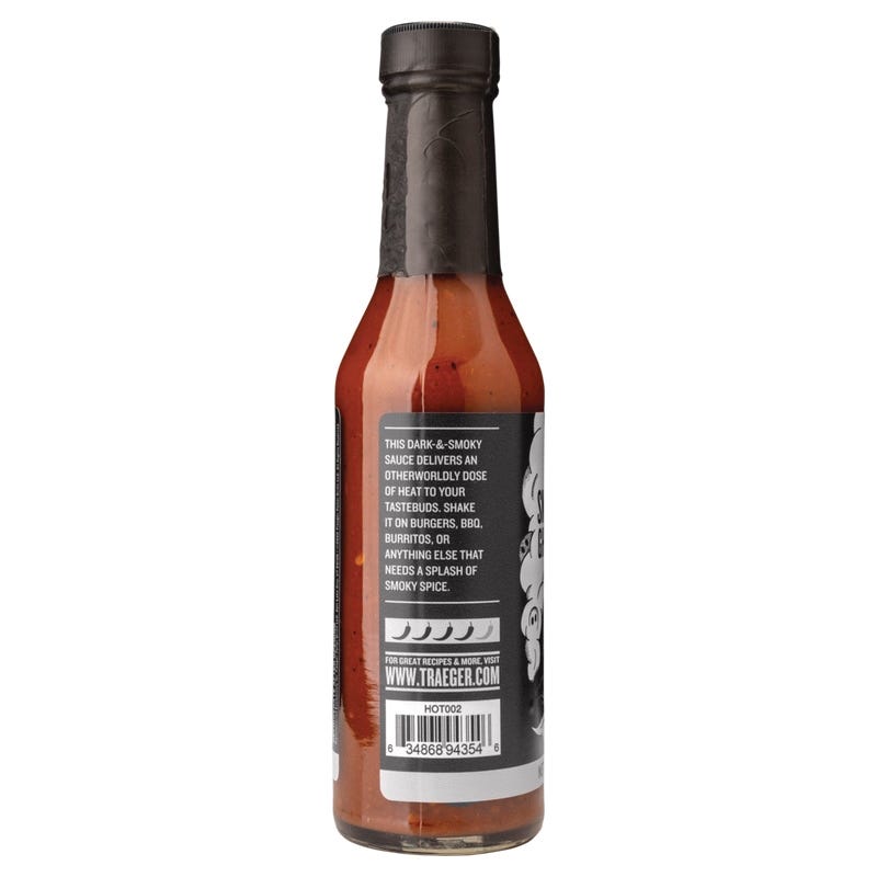 Traeger Hot Sauce, Ghost Pepper, Smoky Chipotle Flavor, 8.75 oz Bottle