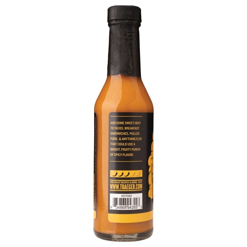 Traeger Hot Sauce, Apricot, Habanero Flavor, 8.75 oz Bottle