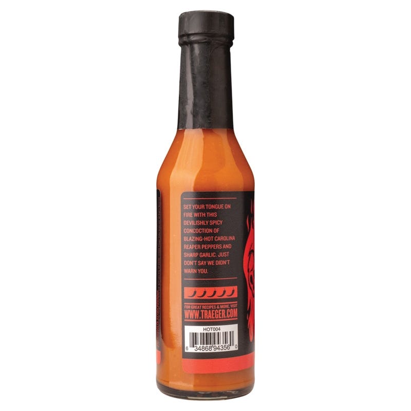 Traeger Barbeque Sauce, Carolina Reaper, Garlic Flavor, 8.75 oz Bottle