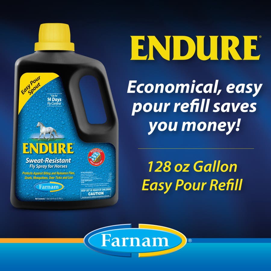 Farnam Endure 100526253 Fly Spray, Liquid, 128 oz Jug