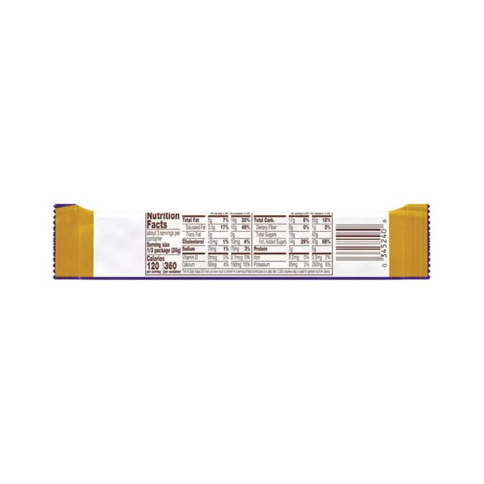 Cadbury Chocolate Candy, Bar, Creamy Caramel, Milk Flavor, 2.7 oz
