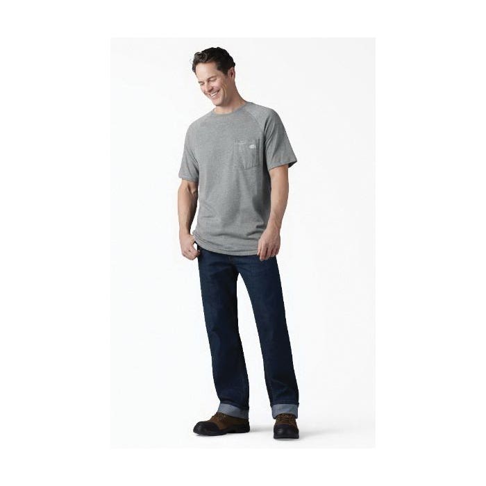 Dickies Men's Temp-iQ Series Cooling Short Sleeve Pocket T-Shirt, Heather Gray, 3XL