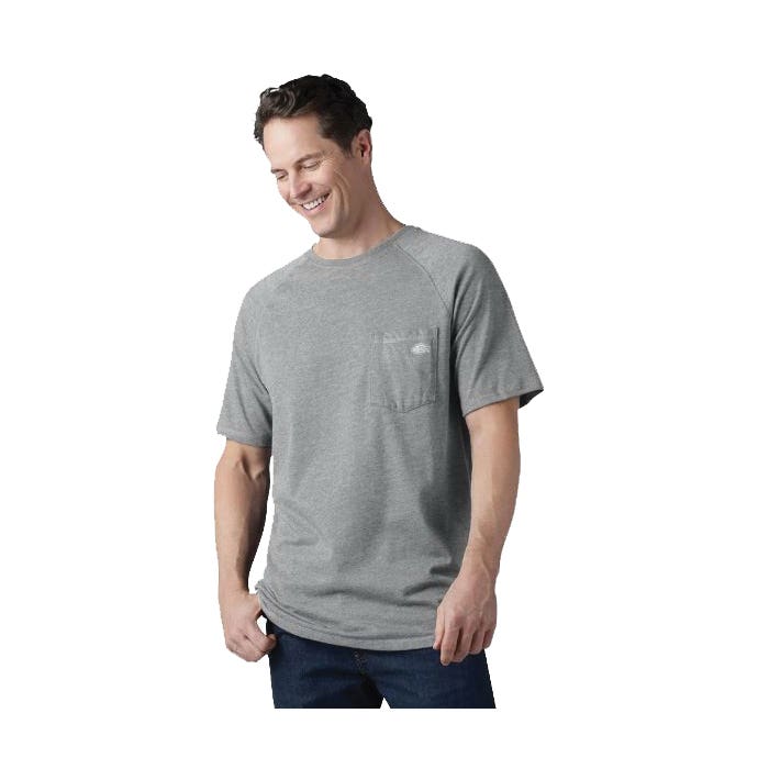 Dickies Men's Temp-iQ Series Cooling Short Sleeve Pocket T-Shirt, Heather Gray, 3XL