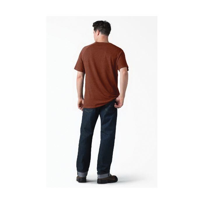 Dickies Men's Temp-iQ Series Cooling Short Sleeve Pocket T-Shirt, Red Rock Heather, 3XL