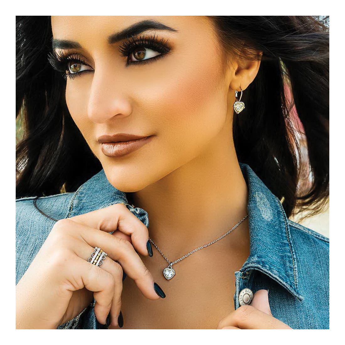 Montana Silversmiths Heart on my Sleeve Pendant Earrings