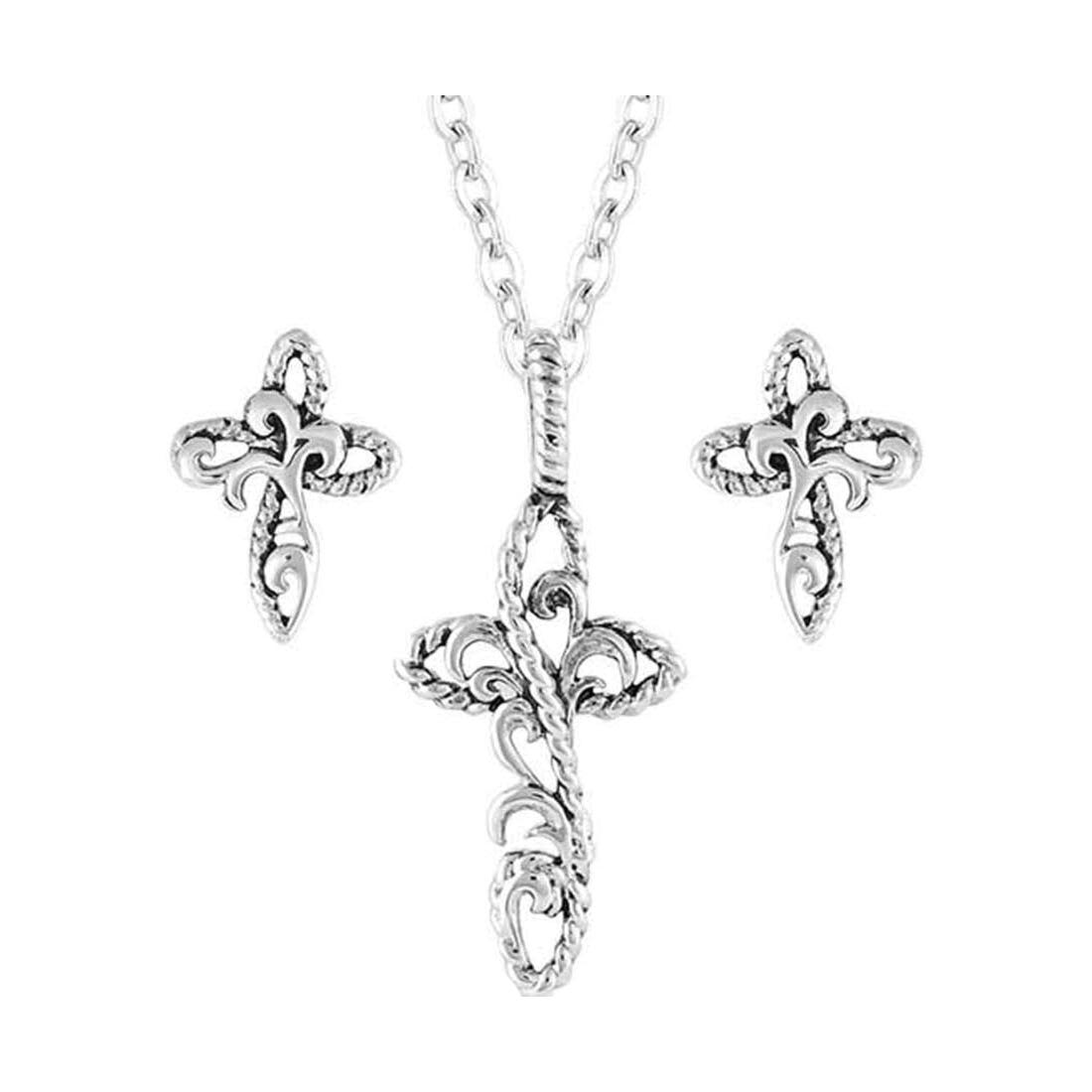 Montana Silversmiths Hold Steady Faith Cross Jewelry Set