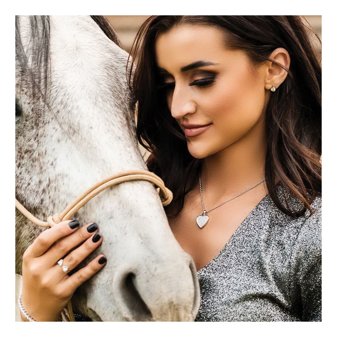 Montana Silversmiths Country Charm Crystal Love Necklace