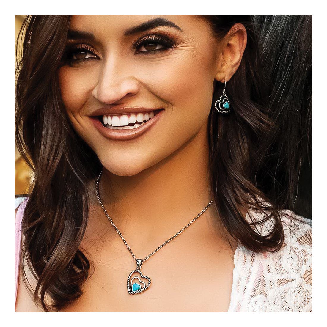 Montana Silversmiths Clearer Ponds Turquoise Heart Necklace