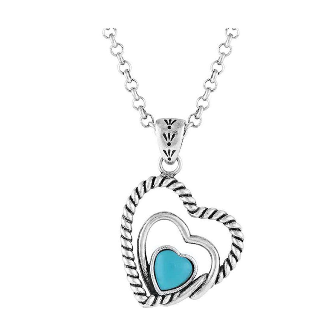 Montana Silversmiths Clearer Ponds Turquoise Heart Necklace