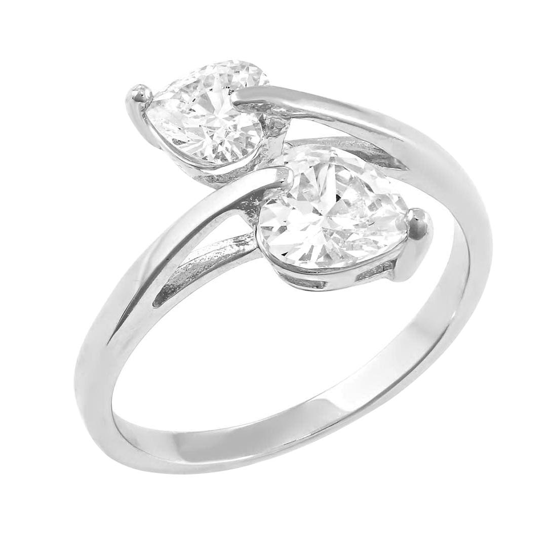 Montana Silversmiths Lily Pad Crystal Wrap Ring