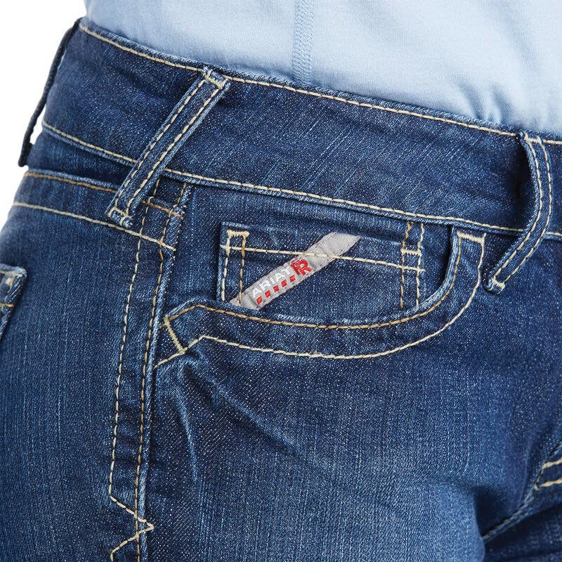 Ariat FR DuraStretch Basic Series Women's Jeans, L, 31 in, 33 in L, Blue Quartz, Bootcut, Regular Length