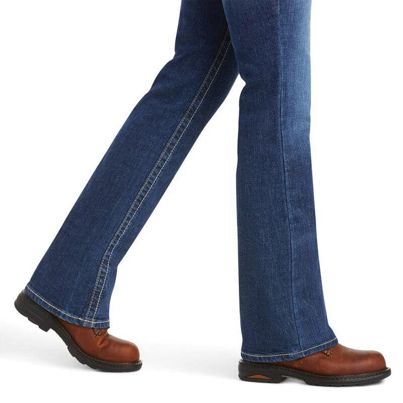 Ariat FR DuraStretch Basic Series Women's Jeans, S, 28 in, 31 in L, Blue Quartz, Bootcut, Short Length