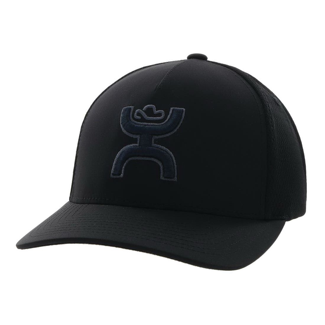 Hooey Hat, Black/Blue Hooey Logo, Coach, S/M, Odessa Fabric, Black