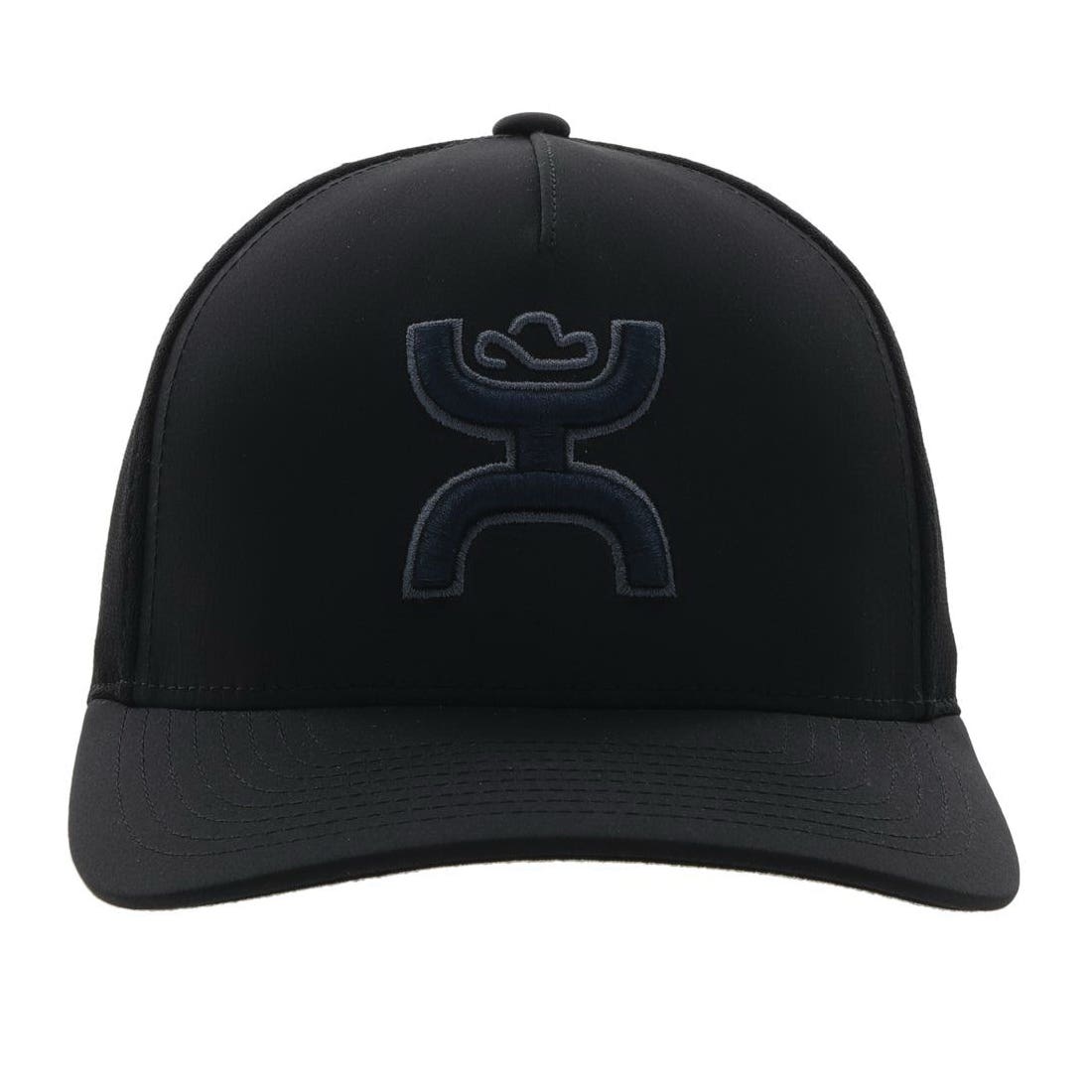 Hooey Hat, Black/Blue Hooey Logo, Coach, L/XL, Odessa Fabric, Black