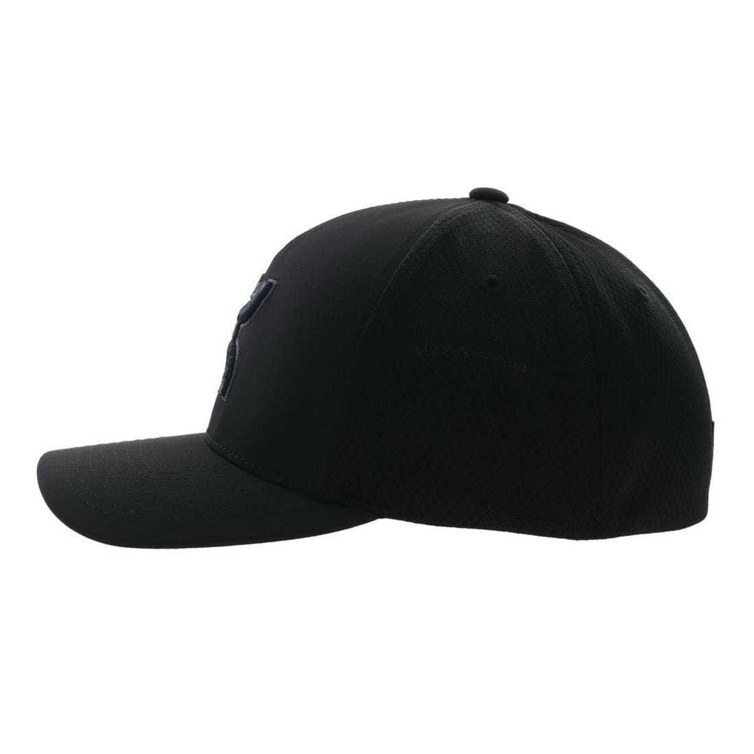 Hooey Hat, Black/Blue Hooey Logo, Coach, S/M, Odessa Fabric, Black