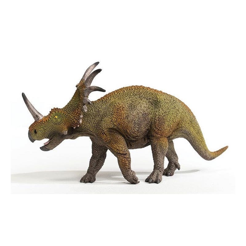 Schleich-S Styracosaurus Toy, One-Size, Dinosaur, Brown/Green/Orange