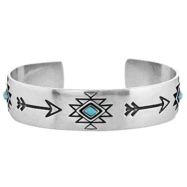 Montana Silversmiths Only Forward Turquoise Silver Cuff