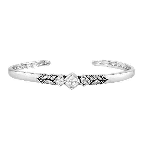 Montana Silversmiths Sparkling Wheat Crystal Cuff Bracelet