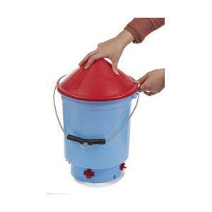 Little Giant Deluxe Hen Hydrator, 3 gal Capacity, Blue, Hanging Mounting