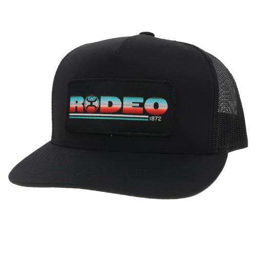 Hooey Hat, Rodeo Patch, One-Size, Odessa Fabric, Black/Serape