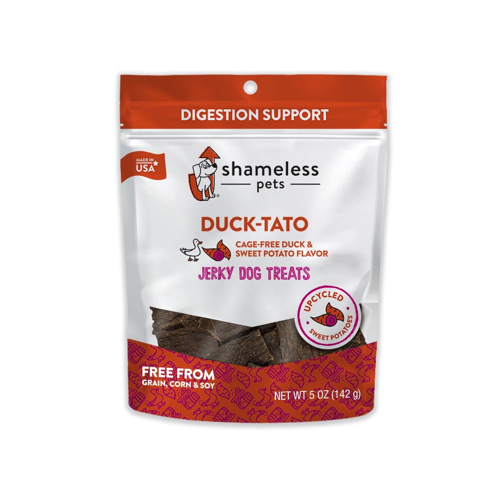 Shameless Pets SHP89724 Jerky Bite Sized Dog Treat, All Breed, Duck, Sweet Potato Flavor, 5 oz Bag