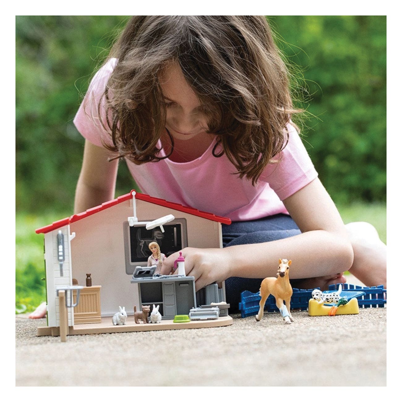 Schleich-S Playset, Veterinarian Practice with Pets, 27-Piece