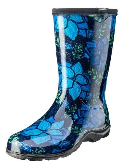 Sloggers Rain Boots, 7, Spring Surprise, Blue, Resin Upper