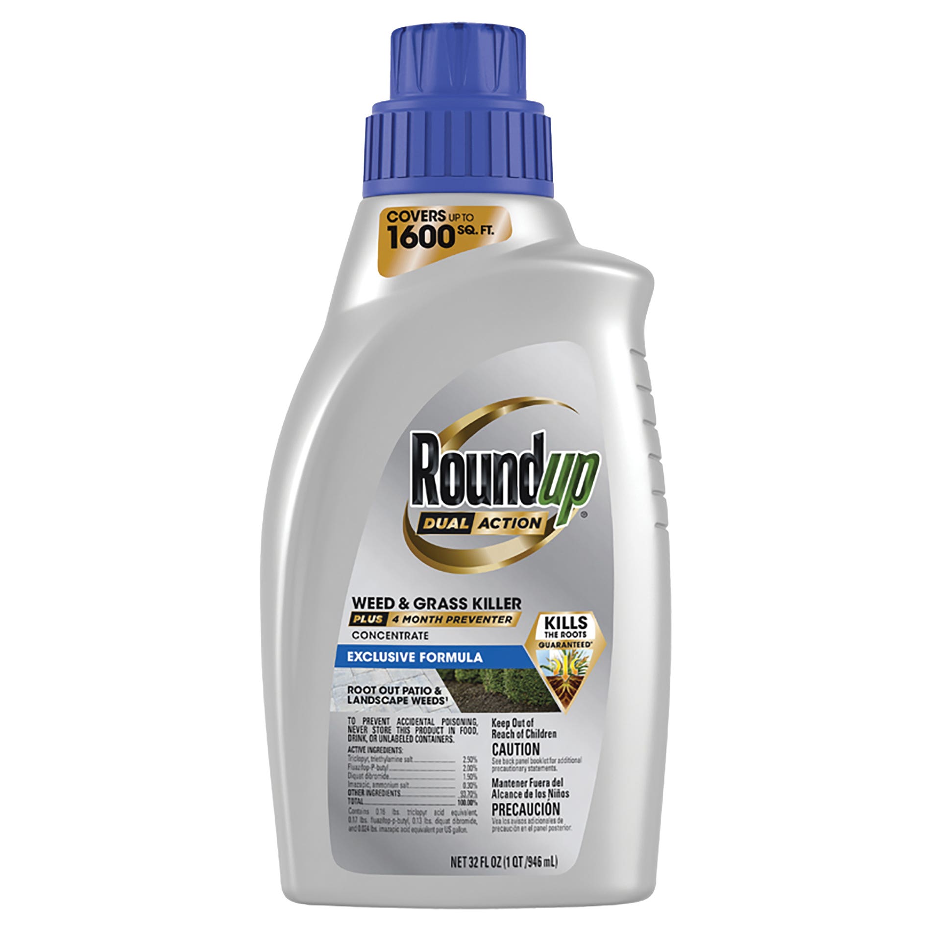 Roundup Concentrated Weed and Grass Killer, Liquid, 32 oz