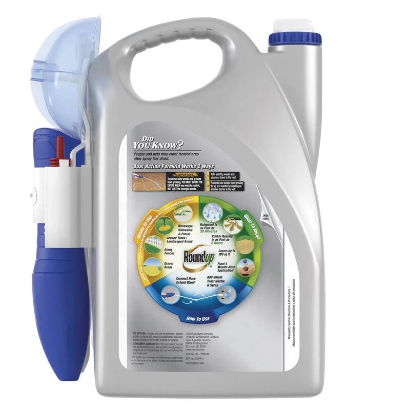 Roundup Ready-to-Use Weed and Grass Killer, Liquid, 1.25 gal
