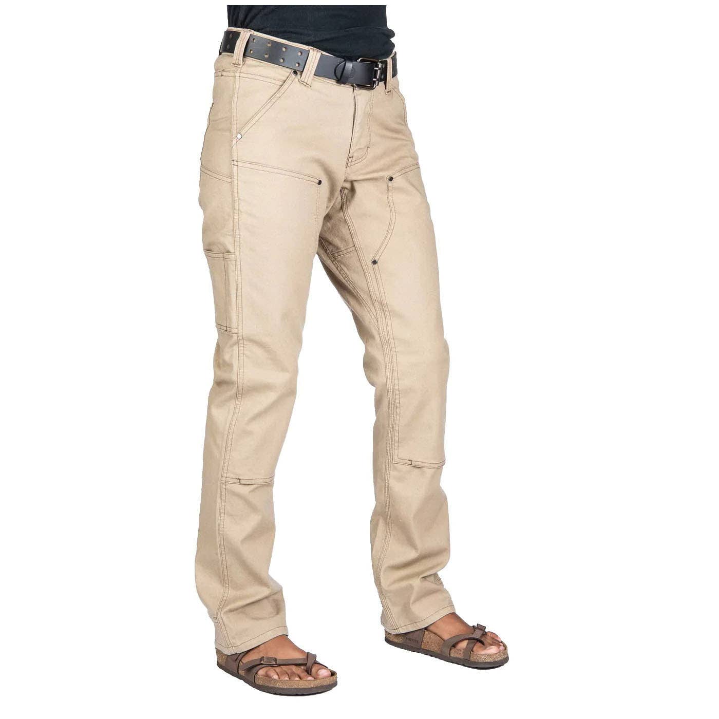 Dovetail Workwear Anna Series Taskpants, 12, 30-1/2 to 33-1/2 in, 32 in L, Khaki, Stretchable